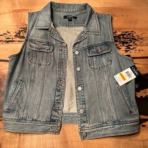Chaps Denim Vest NWT